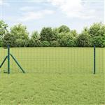 vidaXL Euro Hek Groen 0.8 x 25 m PVC-gecoat ijzer