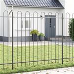 vidaXL Tuinhek met boog 1,7x1,5 m staal grijs