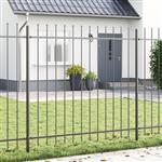 vidaXL Tuinhek met punten 1,7x1,5 m staal grijs