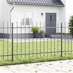 vidaXL Tuinhek met punten 1,7x0,8 m staal grijs