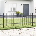 vidaXL Tuinhek met punten 1,7x0,6 m staal grijs