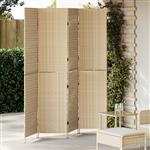 vidaXL Kamerscherm Beige 196 x 200 cm poly rattan