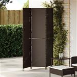 vidaXL Kamerscherm Vouw Handmatig Bruin 146 x 180 cm poly rattan