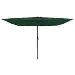vidaXL Tuinparasol Groen en Zwart 295 x 295 x 245 cm