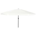 vidaXL Tuinparasol Wit, Zwart 395 x 395 x 245 cm Polyester, Staal