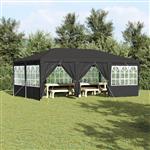 vidaXL Partytent Antraciet, Wit 600 x 400 x 266 cm Polyester, Staal
