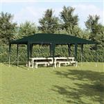 vidaXL Partytent Groen, Wit 600 x 400 x 266 cm Polyester, Staal