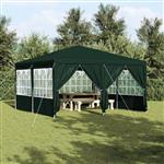 vidaXL Partytent Groen, Wit 400 x 400 x 266 cm Polyester, Staal