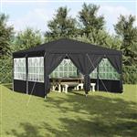 vidaXL Partytent Antraciet, Wit 400 x 400 x 266 cm Polyester, Staal