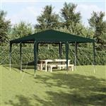 vidaXL Partytent Groen, Wit 400 x 400 x 266 cm Polyester, Staal
