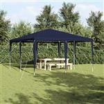 vidaXL Partytent Blauw, Wit 400 x 400 x 266 cm Polyester, Staal