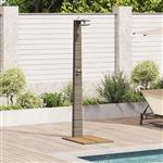 vidaXL Tuindouche Grijs 60x80x214 cm Poly Riet
