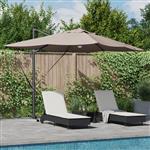 vidaXL Cantilever Roma parasol Taupe en Zwart 352 x 251 x 265 cm
