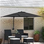 vidaXL Tuinparasol Zwart, Zwart 248.5 x 247.5 x 160 cm