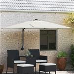vidaXL Tuinparasol Beige, Zwart 248.5 x 247.5 x 160 cm