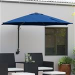 vidaXL Tuinparasol Azure blauw 248 x 248 x 148 cm Polyester, Staal