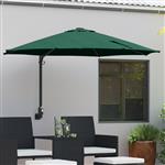 vidaXL Tuinparasol Groen 248 x 248 x 148 cm Polyester, Staal