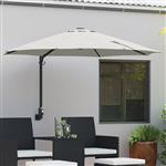 vidaXL Tuinparasol Beige, Zwart 248 x 248 x 148 cm Polyester, Staal
