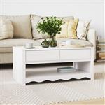vidaXL Salontafel DRAMMEN 99x55x45 cm massief grenenhout wit