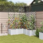 vidaXL Plantenbakken 5 st met waterirrigatiesysteem wit