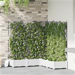 vidaXL Tuindruppel met Trellis 5 pcs Wit 120 x 120 x 125,5 cm PP