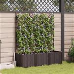 vidaXL Tuindruppel met Trellis 3 pcs Bruin 120 x 40 x 143 cm PP