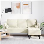 vidaXL Bankstel Crème 173 x 131 x 67 cm Fluweel