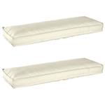 vidaXL Pallet Kussen Set 2 pcs Crème 120 x 40 x 8 cm Oxford stof