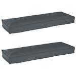 vidaXL Palletkussens 2 st bank 120x40x8 cm oxford stof antraciet