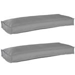 vidaXL Palletkussens 2 st bank 100x40x8 cm oxford stof grijs