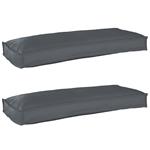 vidaXL Palletkussens 2 st bank 100x40x8 cm oxford stof antraciet