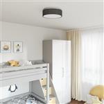 vidaXL Plafonnière Zwart 38 x 13.5 cm Stof