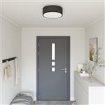 vidaXL Plafonnière Zwart 38 x 13.5 cm Stof