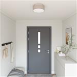 vidaXL Plafonnière Taupe 30 x 13.5 cm Stof