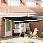 vidaXL Vervangende Zeildoek voor 4x3.5 m Frame Zwart