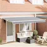 vidaXL Vervangende Luifelstof voor 4x2 m Frame in Anthraciet en Wit