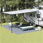 vidaXL Tent Accessoire Blauw-grijs Polyester 250 x 600 cm Draagbaar