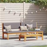 vidaXL Ligstoel 1-persoon Bruin 200 x 57 x 75cm Massief acaciahout