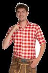 Trachtenhemd Anton Rood/Wit