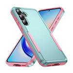 Samsung Galaxy S22 Plus Armor Hoesje - Militaire Kwaliteit PC + TPU Cover - Groen-Roze