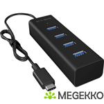 ICY BOX 4 Poorten Hub USB 3.0 Zwart - [IB-HUB1409-C3]