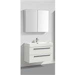 Badkamermeubelset Sanimar Barcelona 80 cm Inclusief Spiegelkast Wit