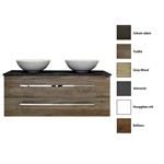 Onderkast Sanicare Q12 Twee Laden Chromen Greep Soft-Close 120x45 cm Belluno-Eiken