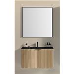 Badkamermeubelset BWS Bella 100 Cm Naturel Eik Mat Zwart