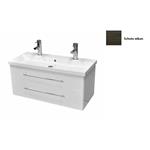 Onderkast Sanicare Q4 2.0 Twee Soft-Close Laden Chromen Greep 100x45 cm Schots-Eiken