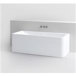 Clou InBe Ligbad Wandmodel Rechthoekig 172x74x60.5 cm Acryl Wit Met Overloop Wit