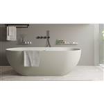 Ligbad Vrijstaand Ideavit Solidera 170x80x55 cm Solid Surface Mat Pebble Grey