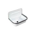 Uitstortgootsteen van Marcke Staal Met Stootrand Wit