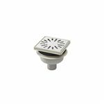 Doucheput Aquaberg ABS Vloerput ABS Opzetstuk RVS Rooster Onderuitlaat 50mm Verstelbaar 146x146mm PP