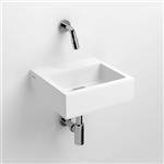 Fontein Clou Flush 1 28x27x9cm Aluite Mat Wit (Met Voorbewerkt Kraangat)